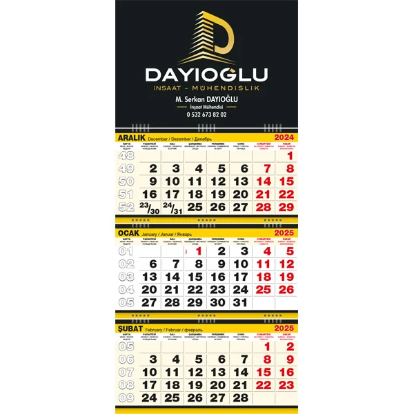 08 Büyük Boy Gemici Takvim - Ürün Görseli 1
