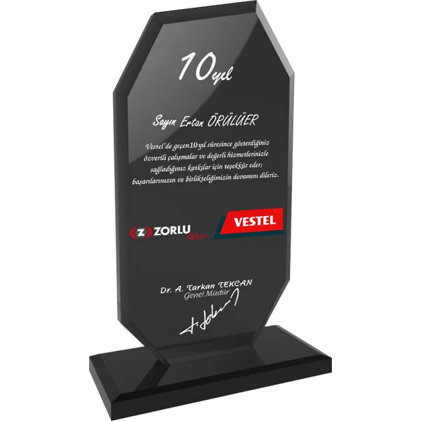 EKT-102-FM Kristal Plaket - Ürün Görseli 1