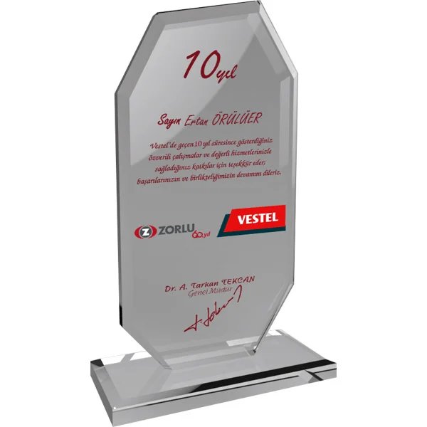 EKT-102-ŞF Kristal Plaket - Ürün Görseli 1