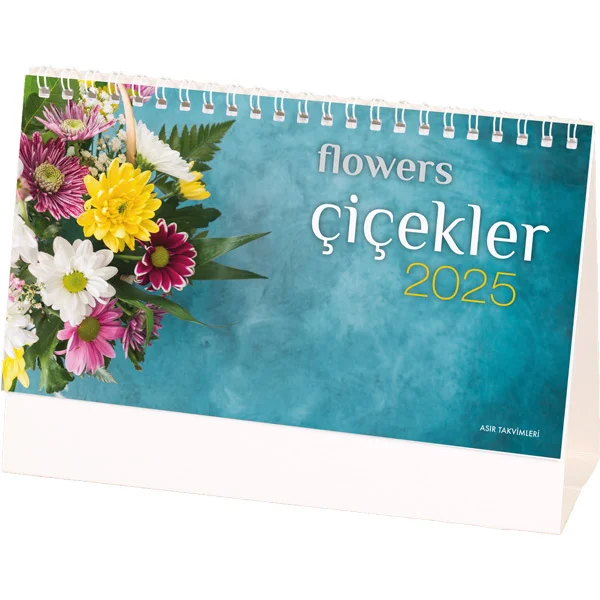 AMT-05-TB Çiçekler Masa Takvimi - Ürün Görseli 1